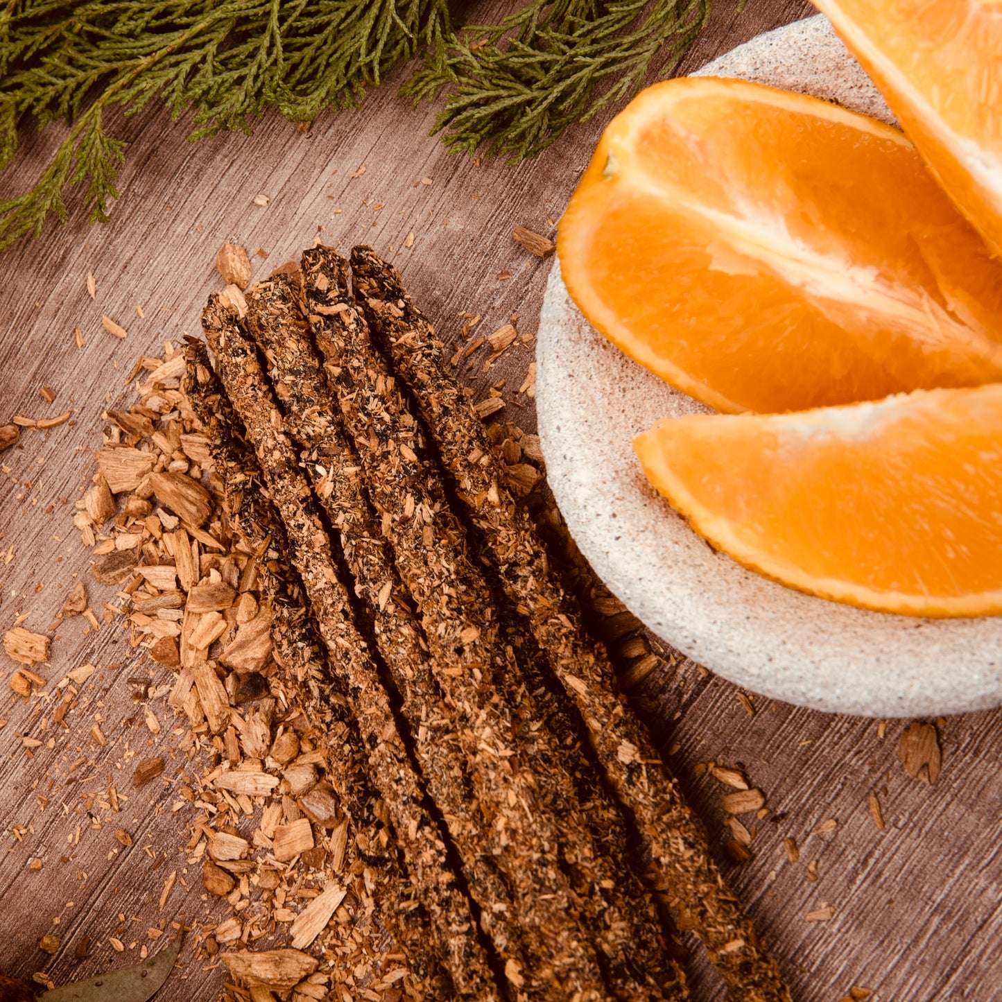 Incienso natural de Citronela, Naranja 🍊 y Palo Santo Sagrada Madre