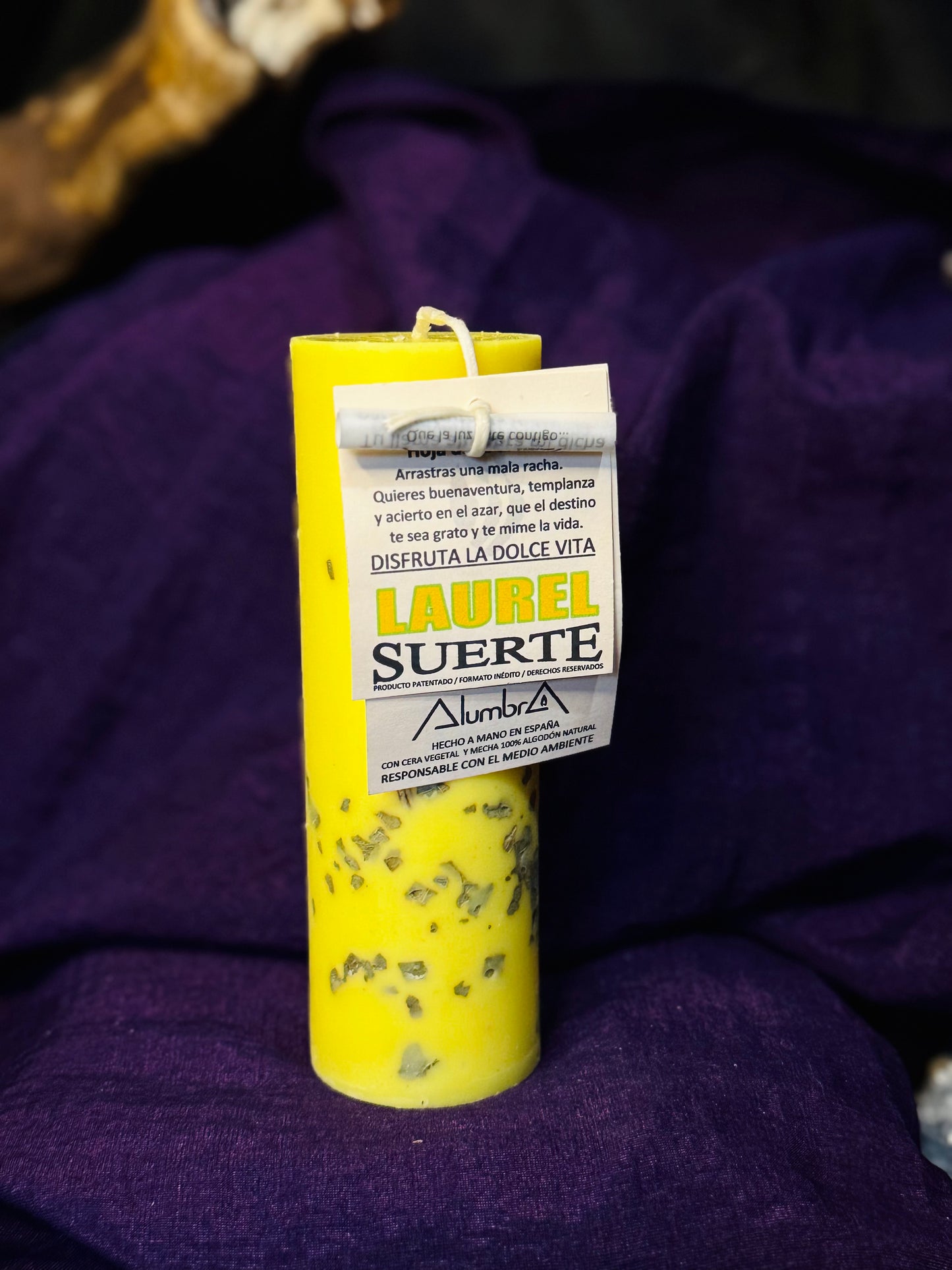 VELÓN ARTESANAL | LAUREL | SUERTE 🍀
