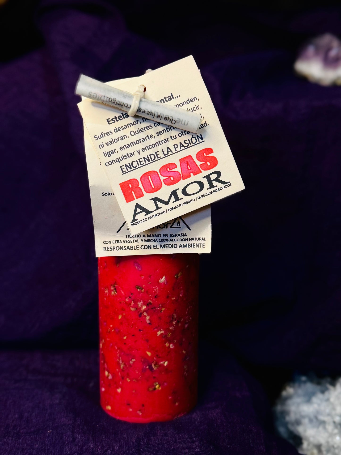 VELÓN ARTESANAL | ROSAS | AMOR ❤️