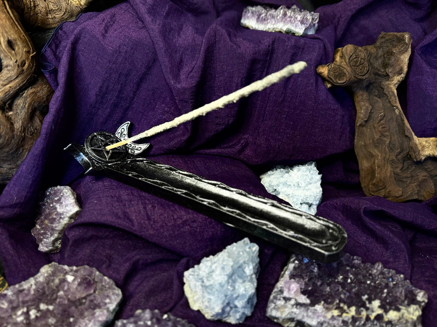 🌙✨ Porta Incienso Twilight Triple Moon ✨🌙