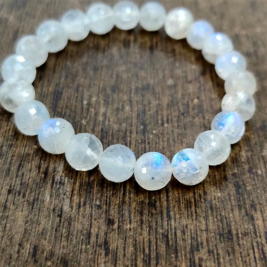 Pulsera de Piedra Luna 8mm – Energía Femenina 🌙