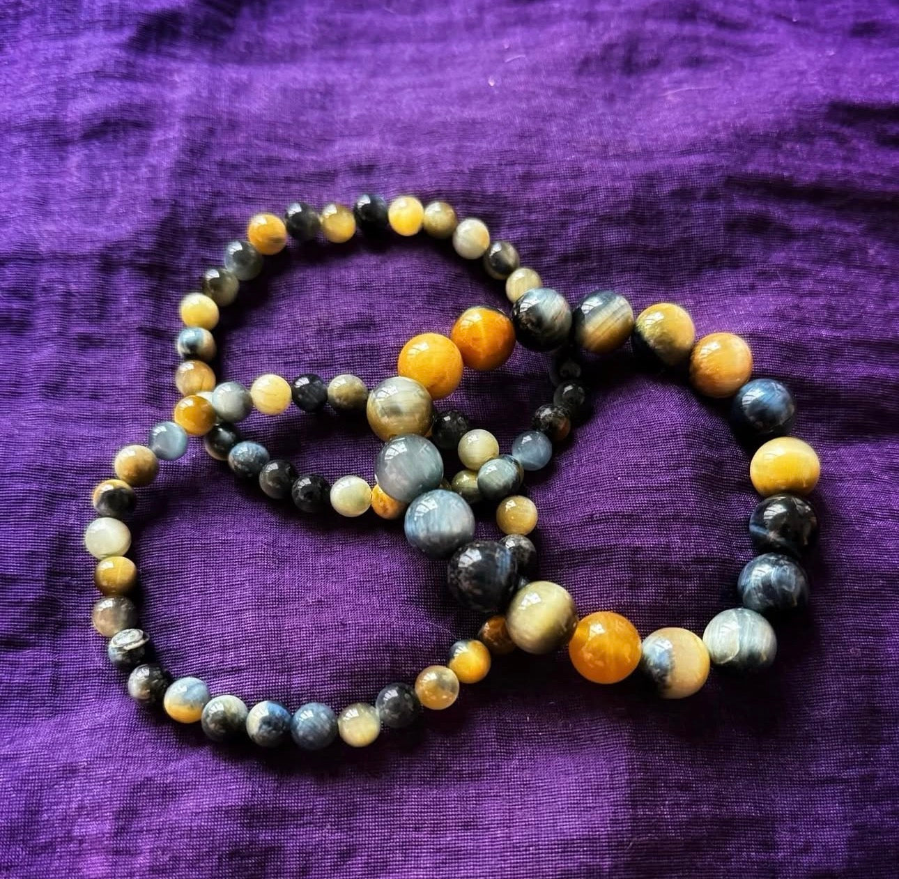 🧿OJO DE TIGRE GOLDEN BLUE🧿 8mm