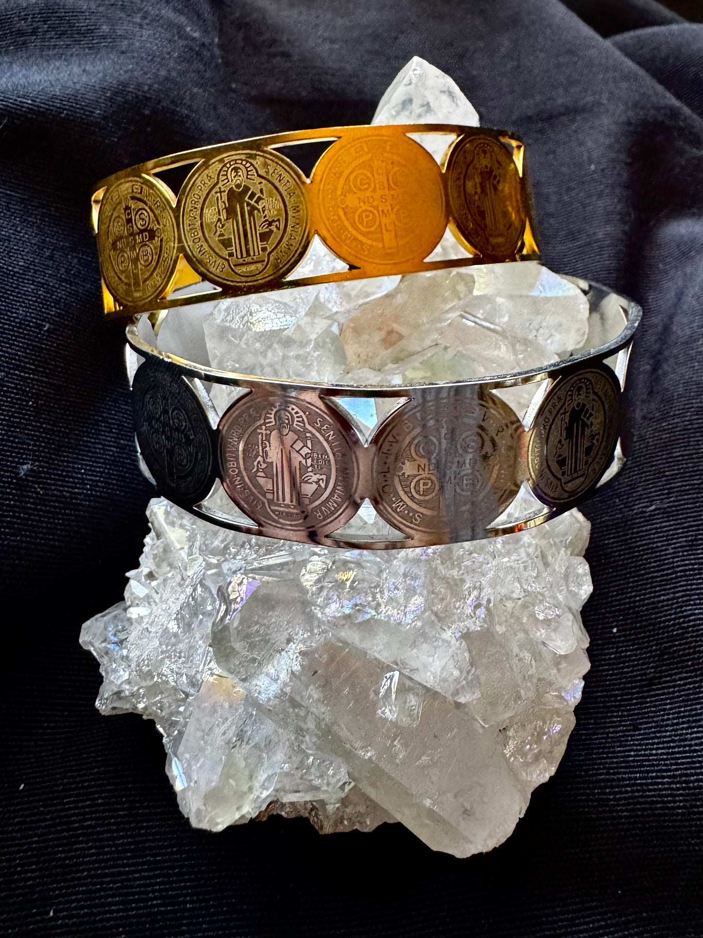 🛡️✨ Brazalete XL de San Benito — Protección y Fortaleza ✨🛡️