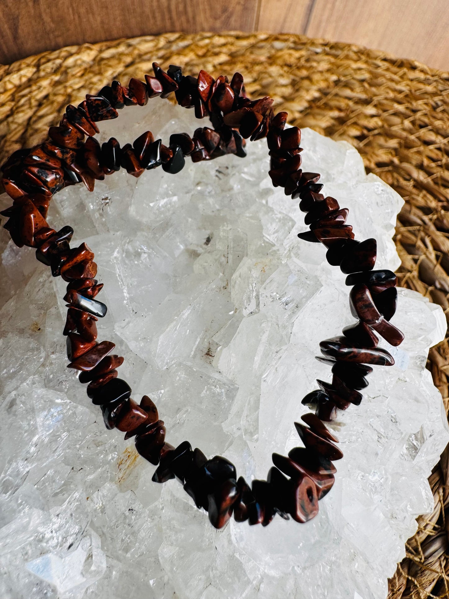 Obsidiana Caoba – Protección, Fortaleza y Enraizamiento 🐚🔥