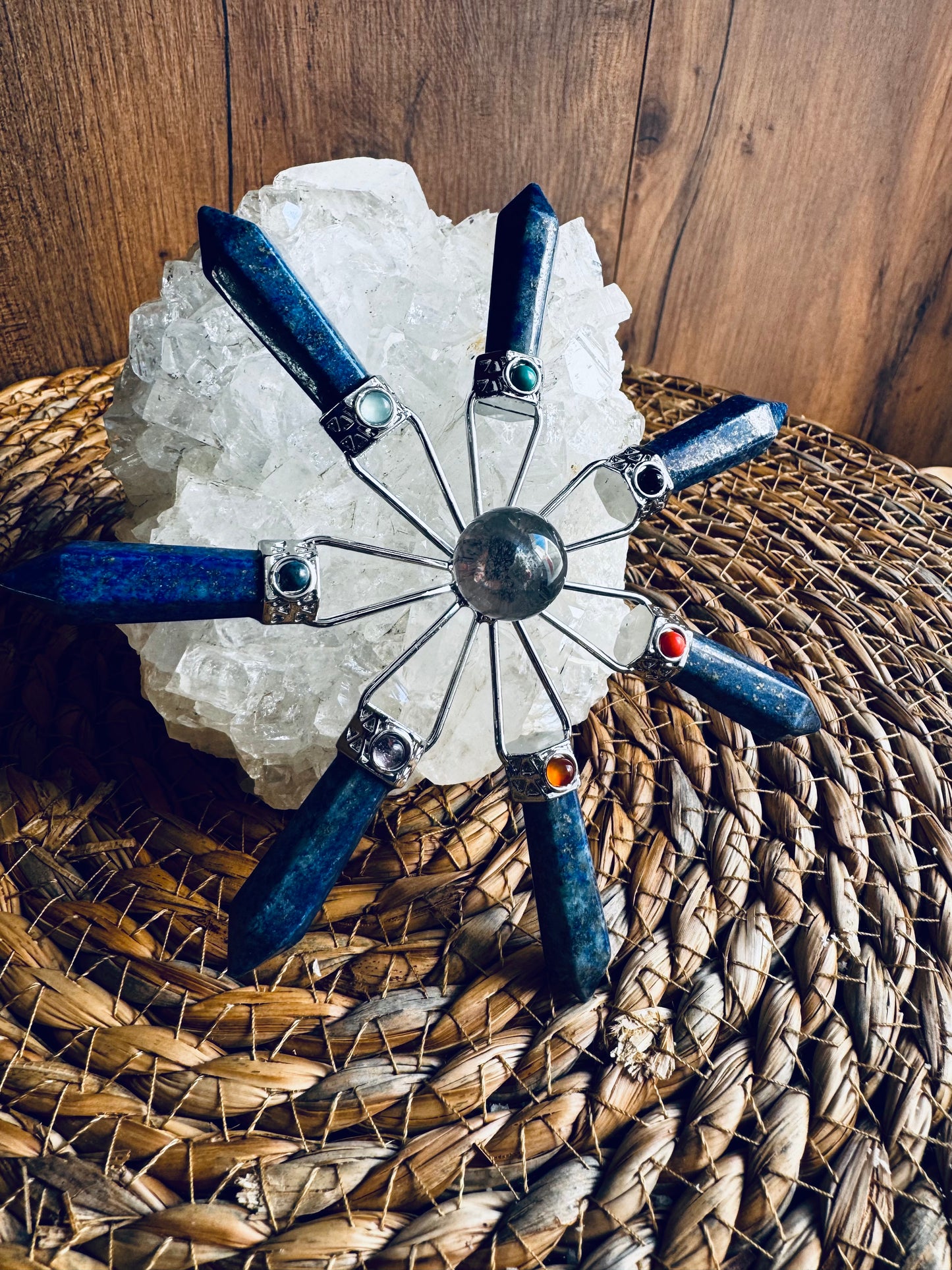 🔵 Generador Energético de 7 Chakras con Lapislázuli