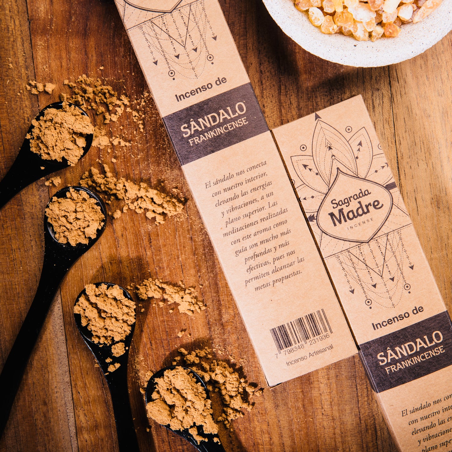 Incienso natural de Sándalo y Olíbano Sagrada Madre