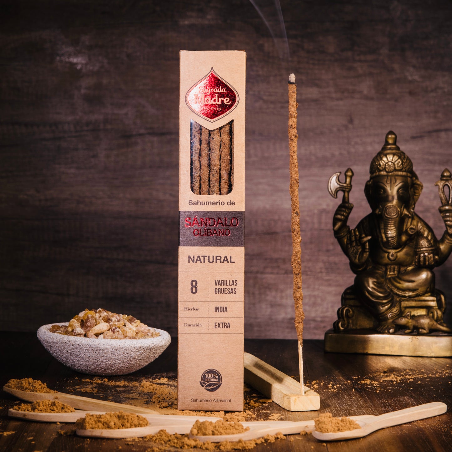 Incienso natural de Sándalo y Olíbano Sagrada Madre