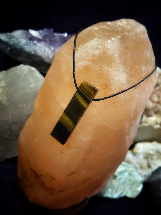 Collar de Ojo de Tigre natural rebanado