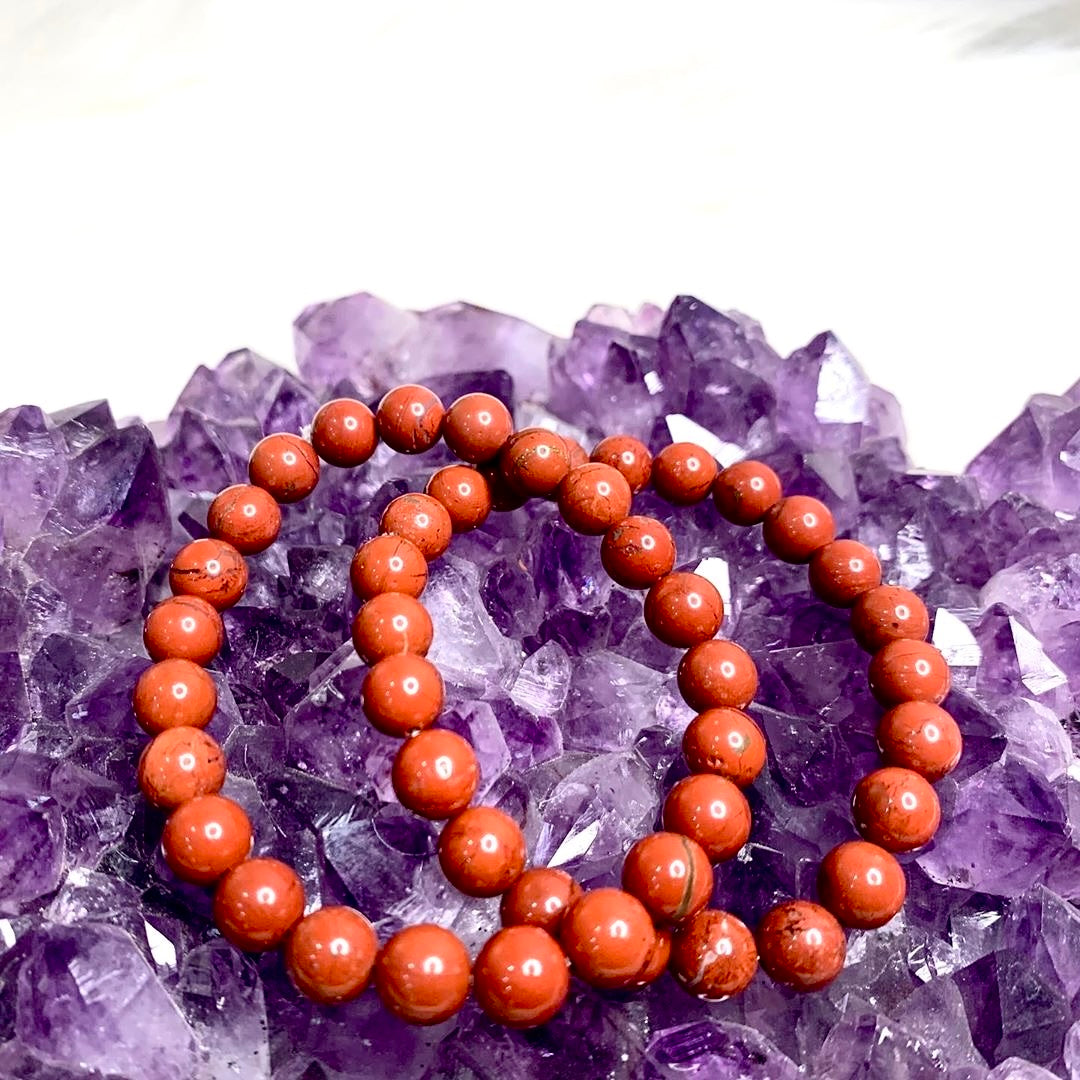 Pulsera de Jaspe Rojo 6mm · Fuerza y Protección ❤️‍🔥