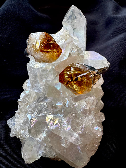 💛✨ Brazalete doble de Citrino calentado en bruto ✨💛