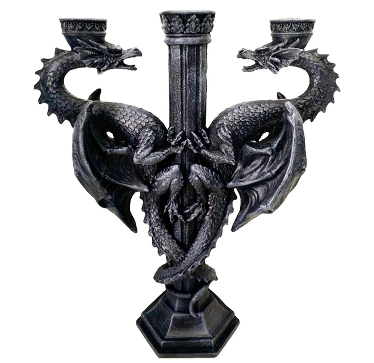 🐉 Candelabro de Dragones Entrelazados