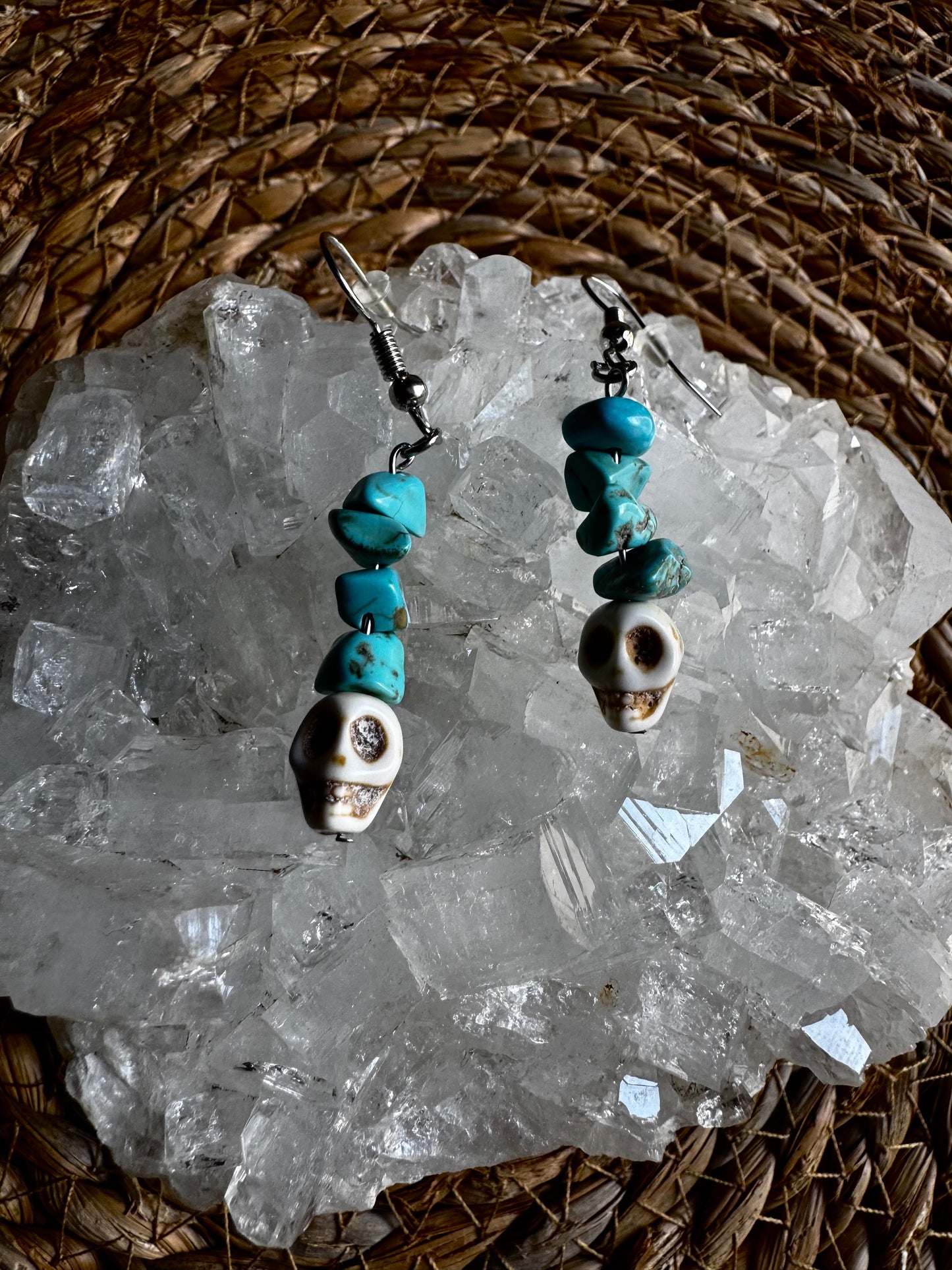 💀 Pendientes Calacas con Turquesinas