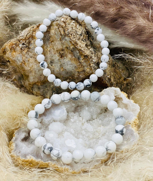 Pulsera de Howlita · Serenidad y Paz Interior 🙏🏻