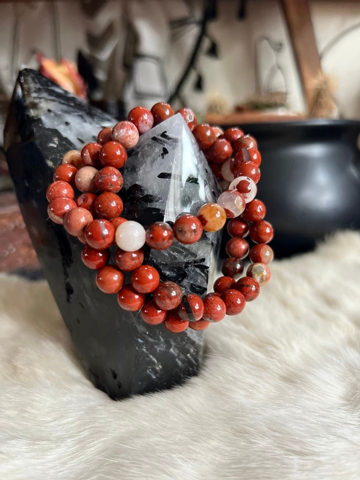 Pulsera de Jaspe Rojo 6mm · Fuerza y Protección ❤️‍🔥