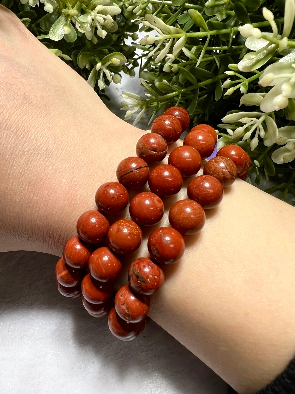 Pulsera de Jaspe Rojo 6mm · Fuerza y Protección ❤️‍🔥