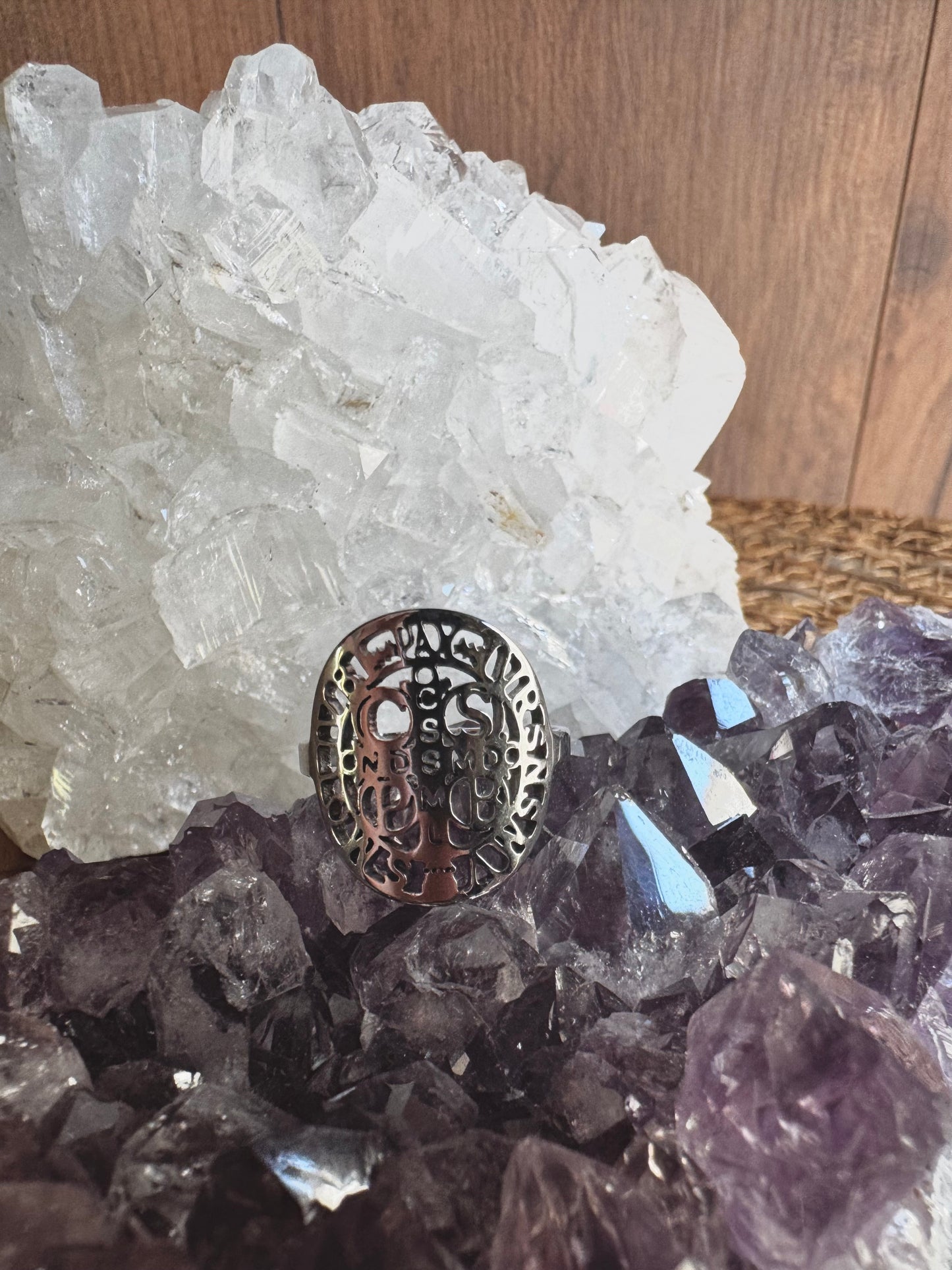 ✨ Anillo Ajustable · Sello de San Benito
