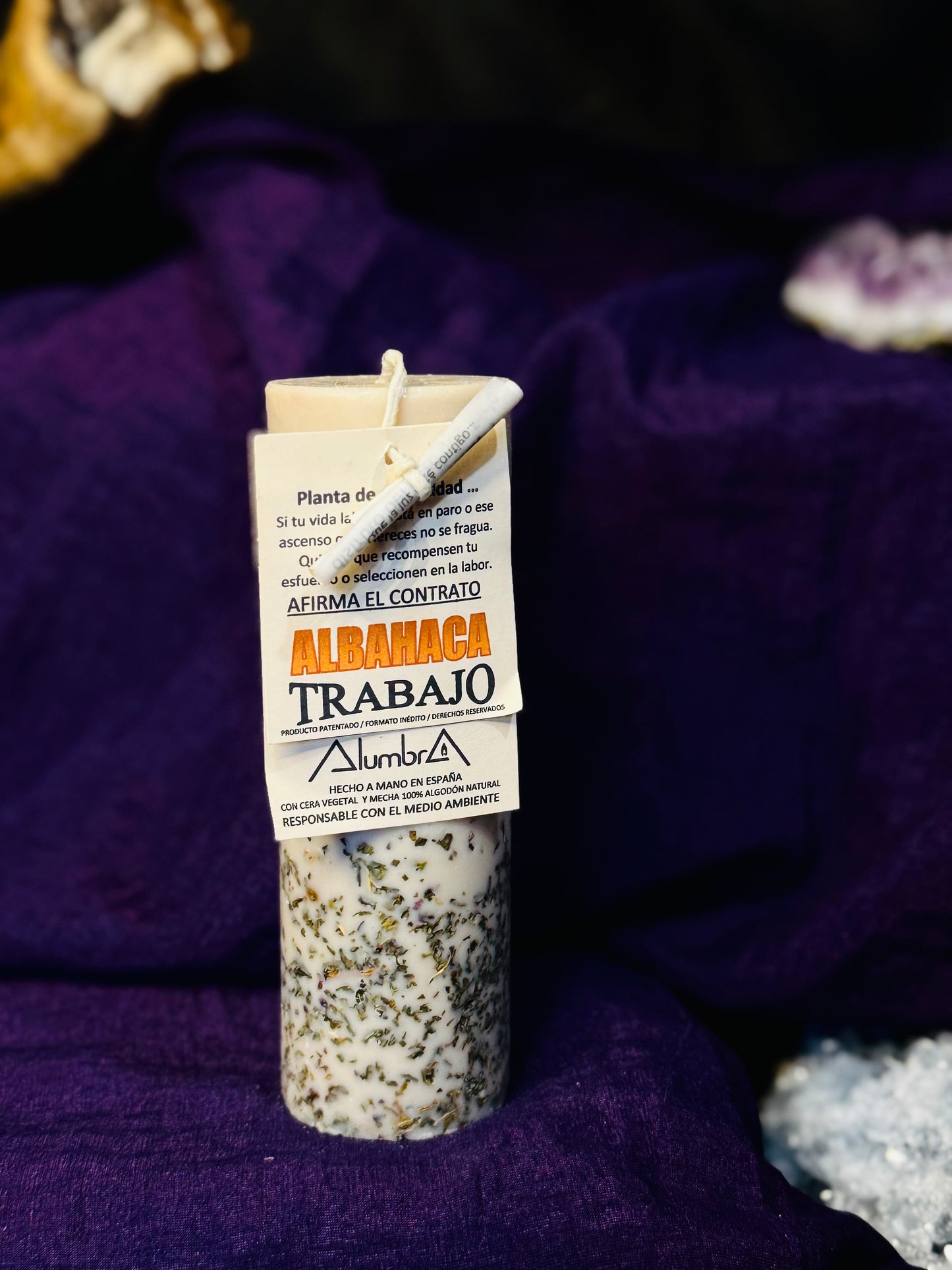 VELÓN ARTESANAL | ALBAHACA | TRABAJO 💼