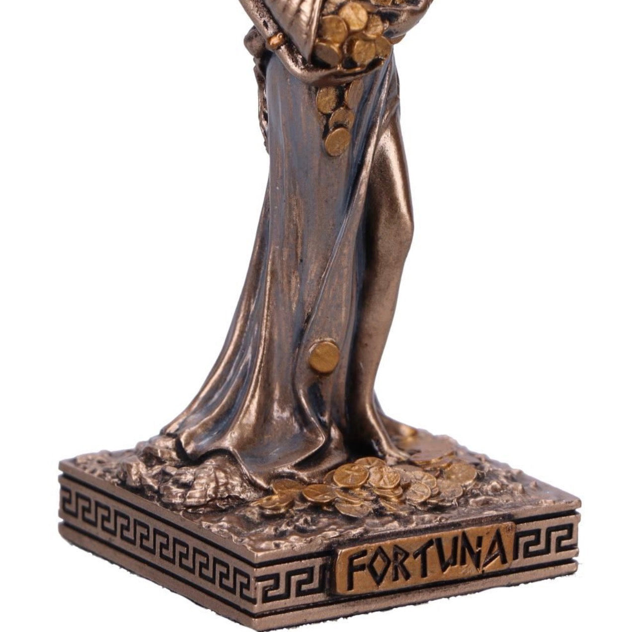 Fortuna Figura de bronce 9 cm – Mini Fortuna, Diosa de la abundancia