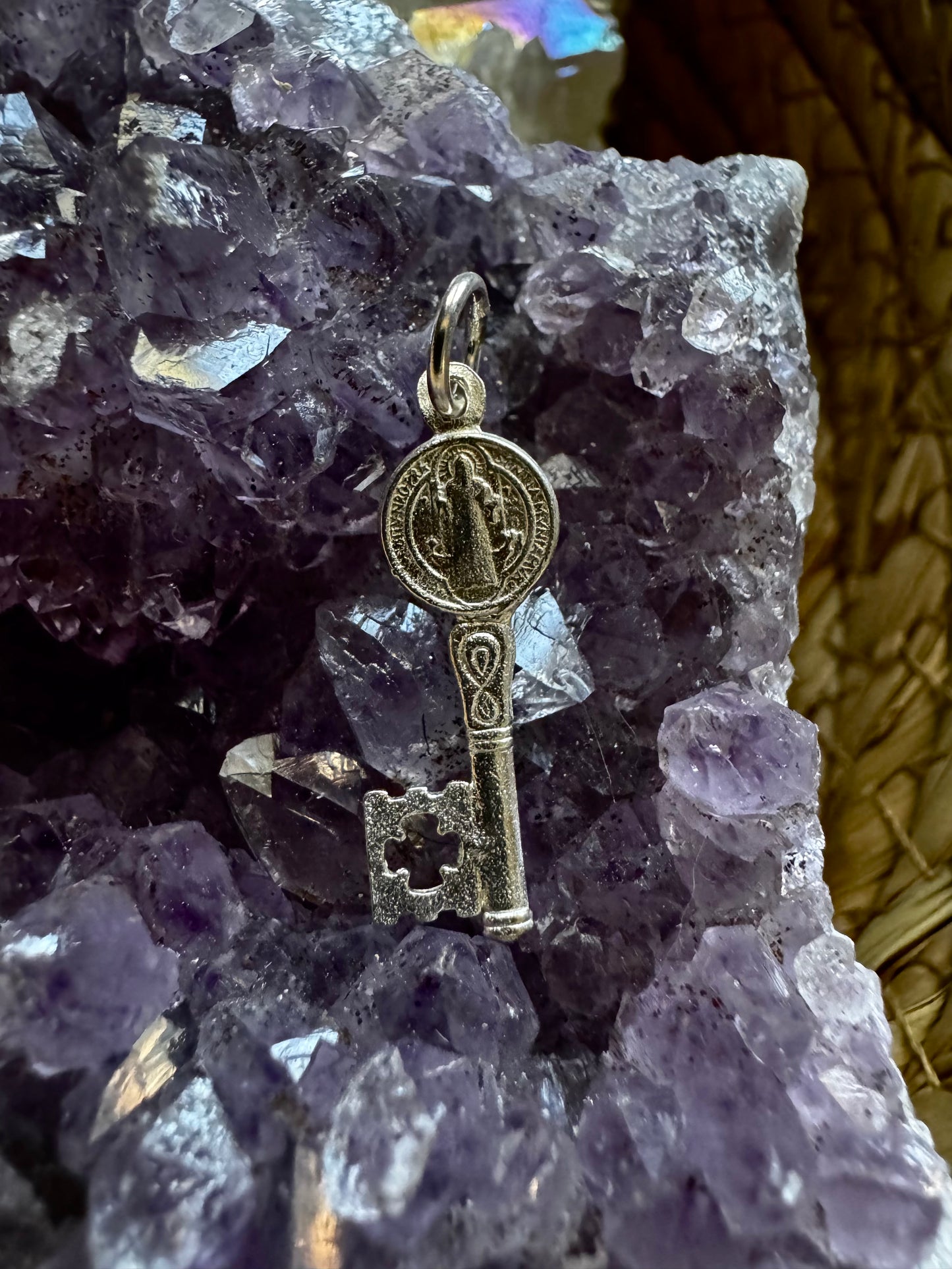Llave Abre Caminos de San Benito — Colgante en plata de Ley
