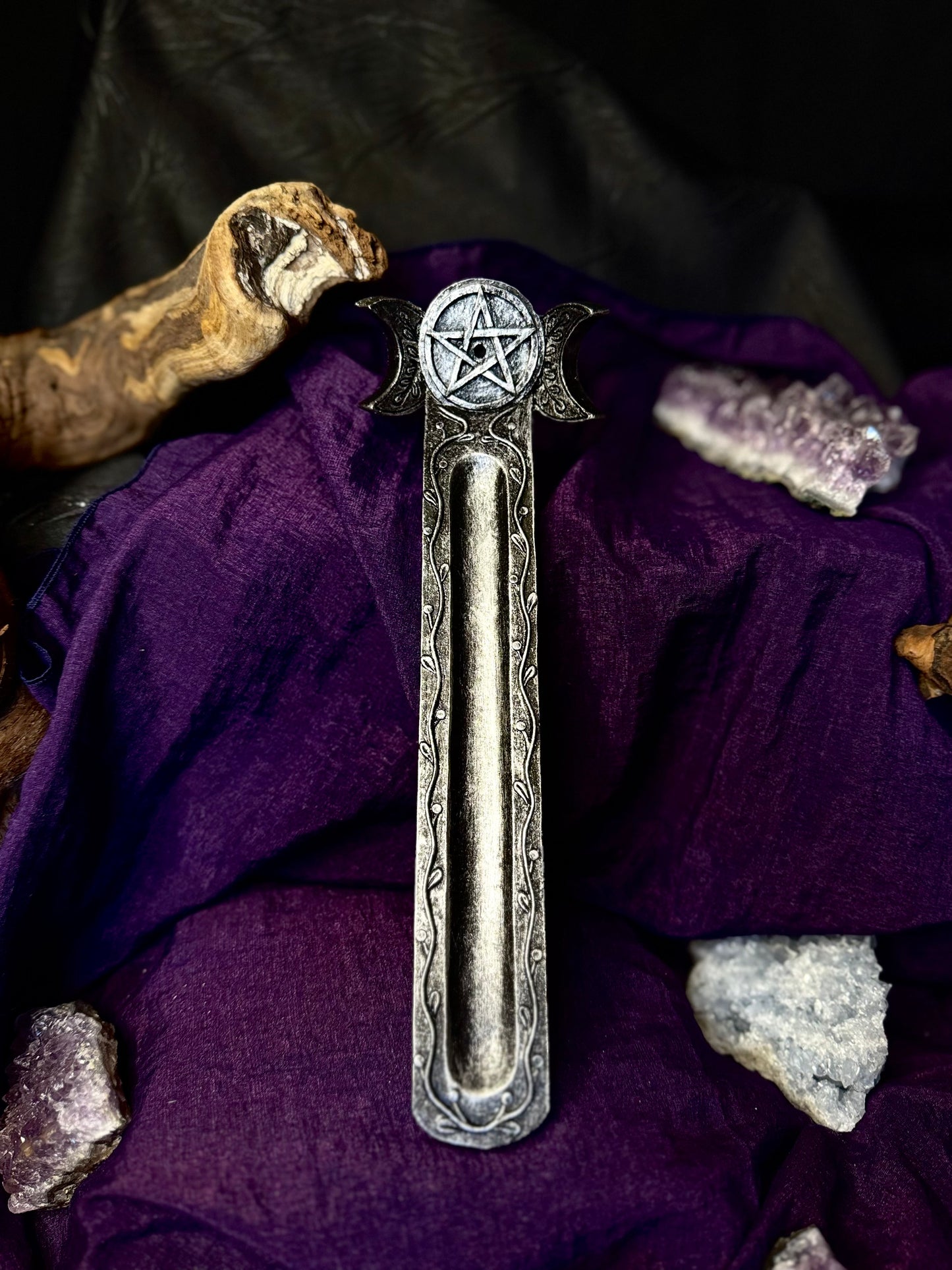 🌙✨ Porta Incienso Twilight Triple Moon ✨🌙