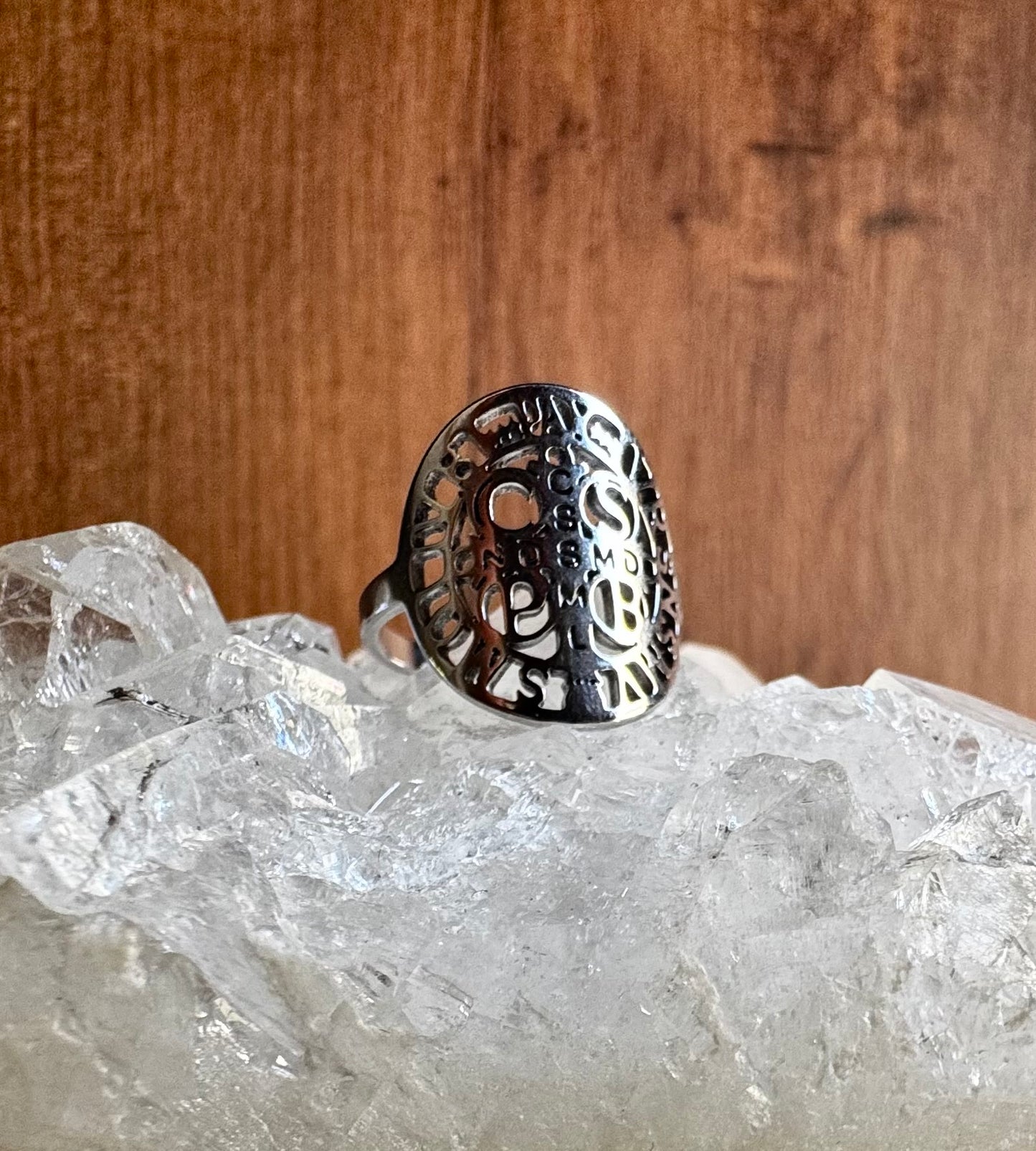 ✨ Anillo Ajustable · Sello de San Benito