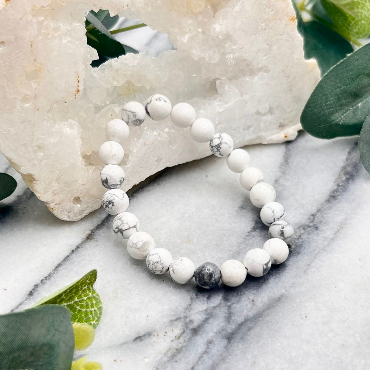 Pulsera de Howlita · Serenidad y Paz Interior 🙏🏻