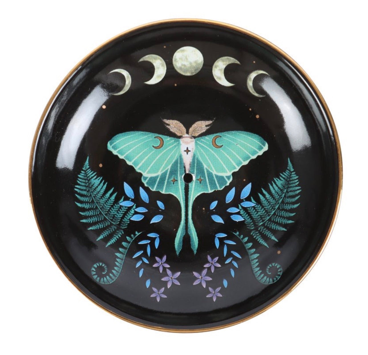 ✨ Quemador de Incienso – Polilla y Fases Lunares ✨