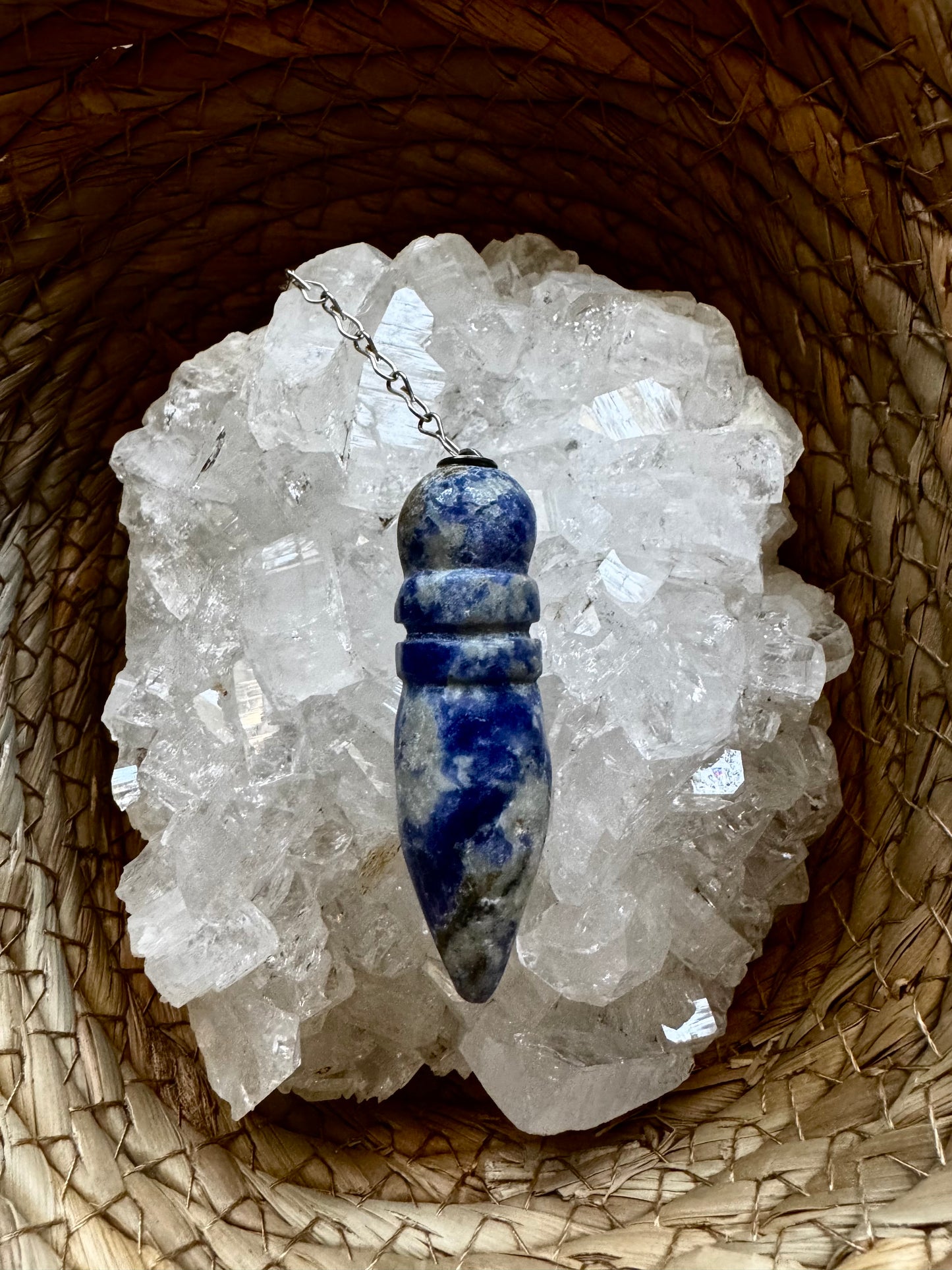 🔷 Péndulo Egipcio de Lapislázuli – Sabiduría y Verdad Interior