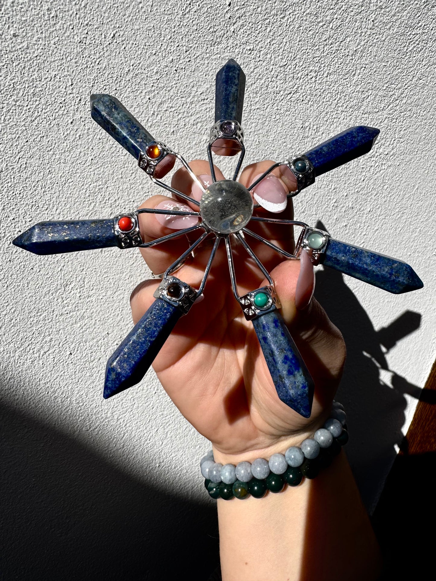 🔵 Generador Energético de 7 Chakras con Lapislázuli