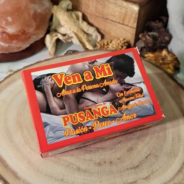 Jabón Esotérico “Ven a Mí” – Pusanga y Feromonas
Jabón Ritual para Amor y Deseo