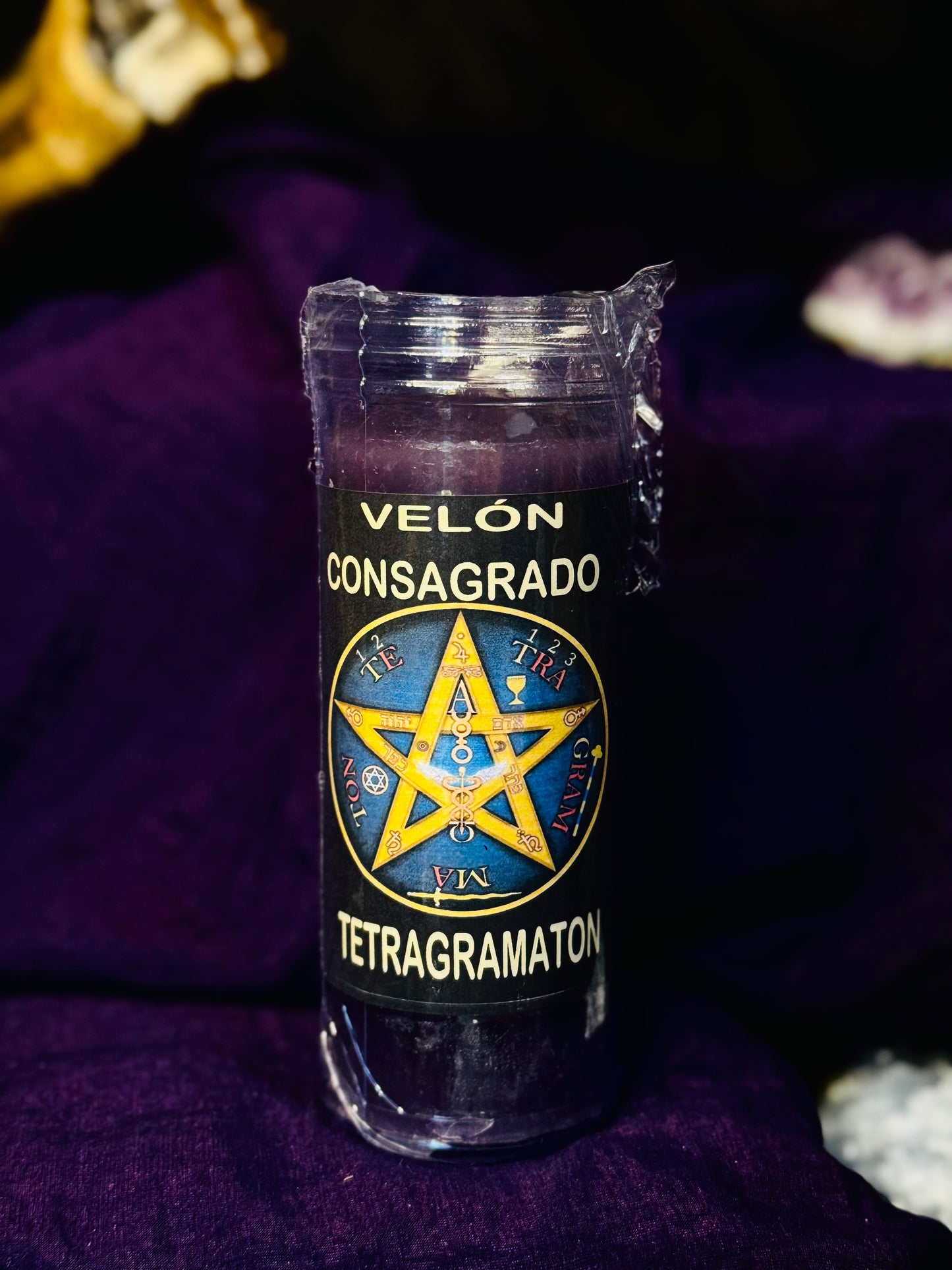 🔯🔥 Velón Consagrado Tetragramatón 🔥🔯
