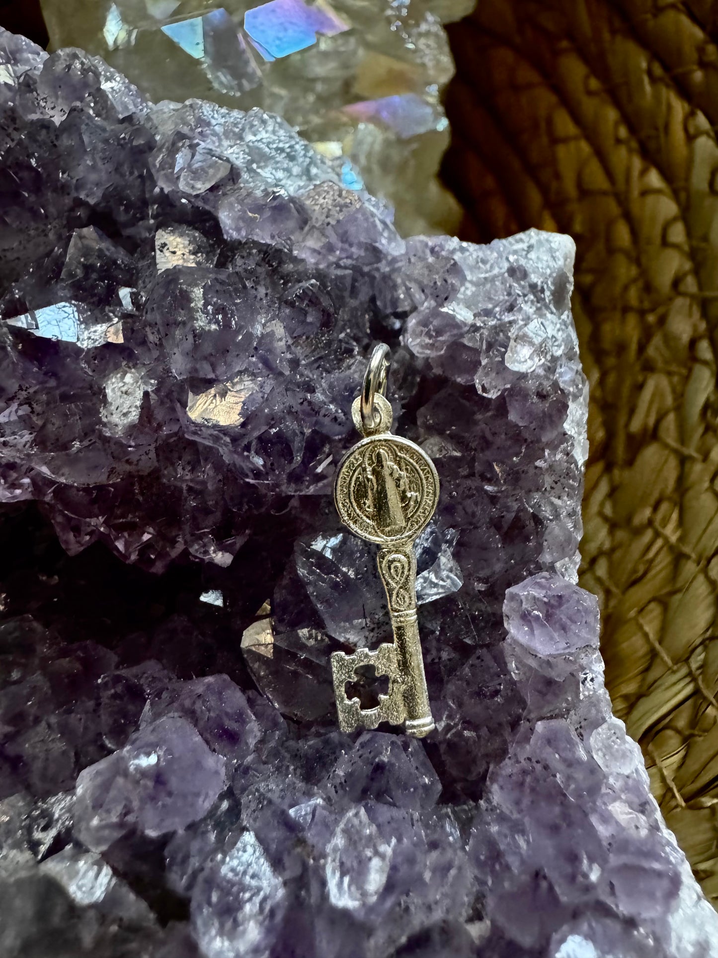 Llave Abre Caminos de San Benito — Colgante en plata de Ley