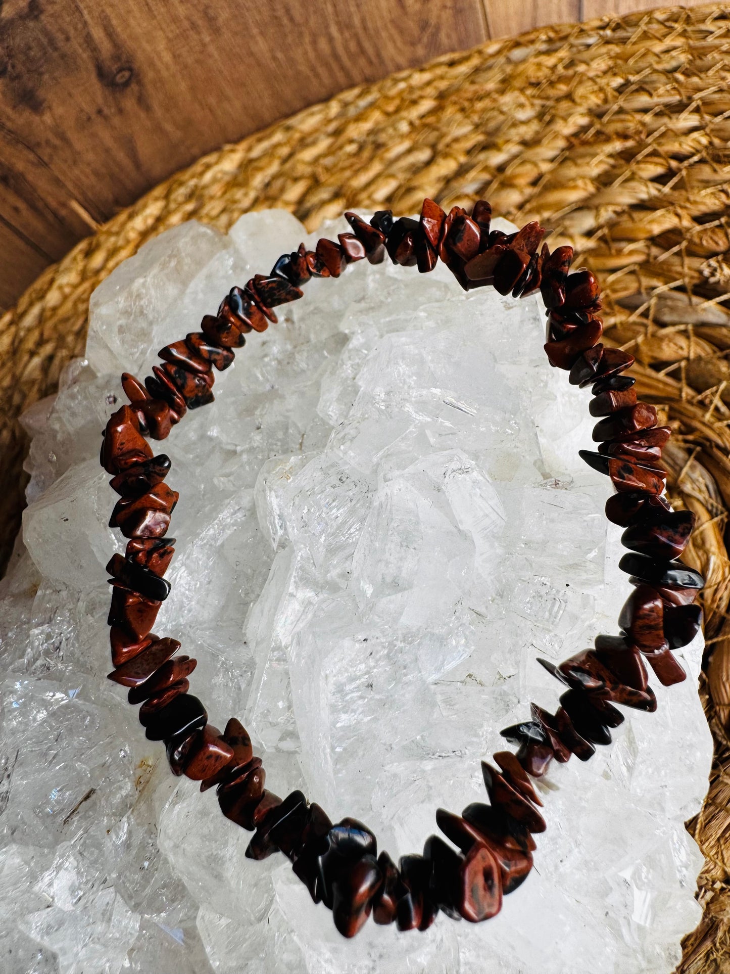 Obsidiana Caoba – Protección, Fortaleza y Enraizamiento 🐚🔥