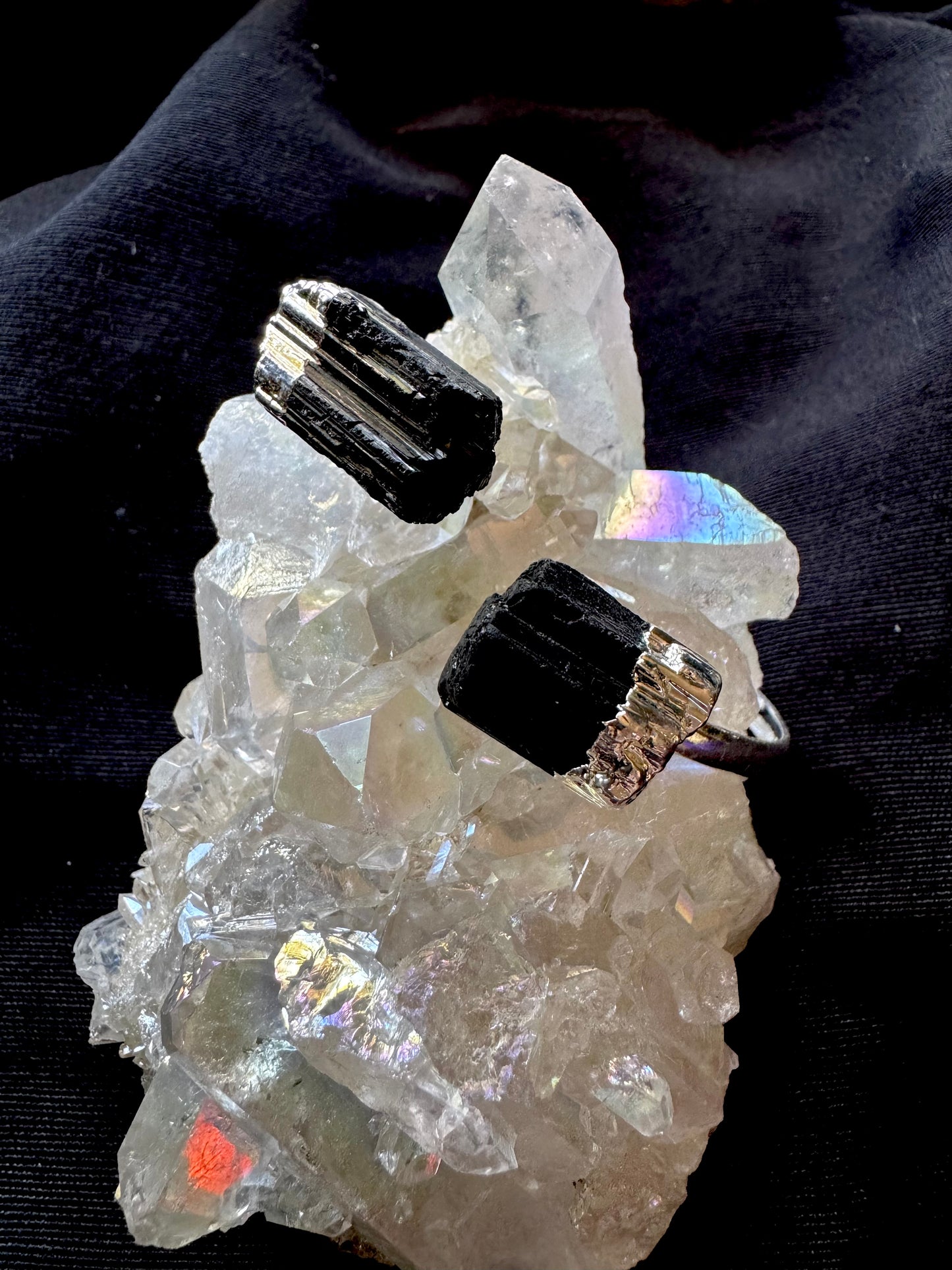 🖤✨ Brazalete doble de Turmalina en bruto ✨🖤