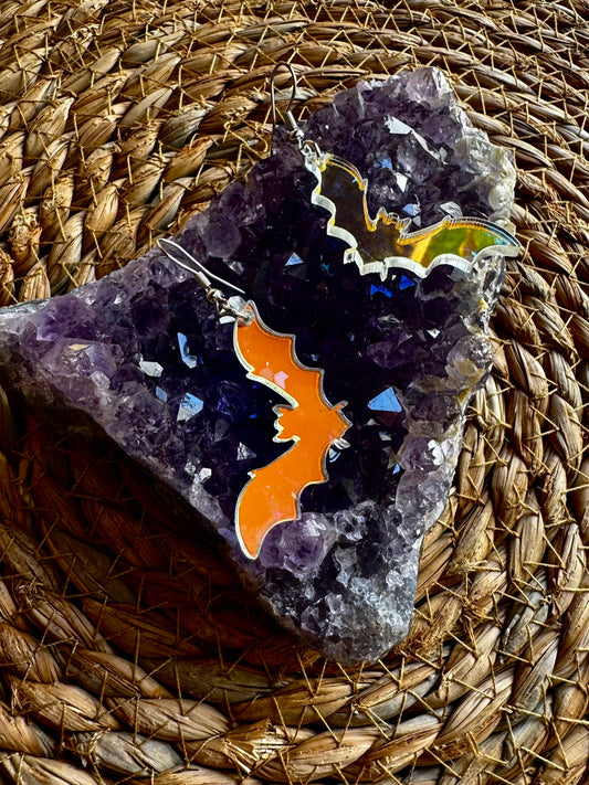 🌈 Pendientes Iridiscent Bat