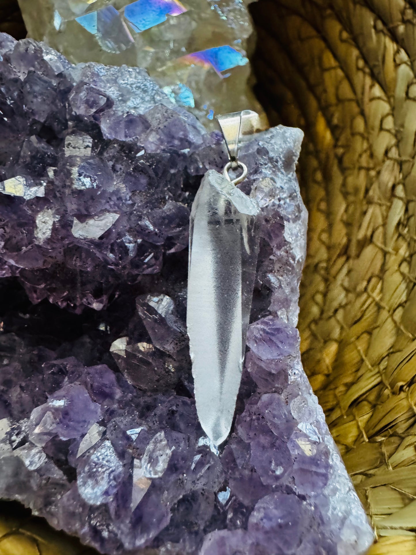 💎 Colgante de Cuarzo Lemuriano – Sabiduría Ancestral y Sanación Profunda