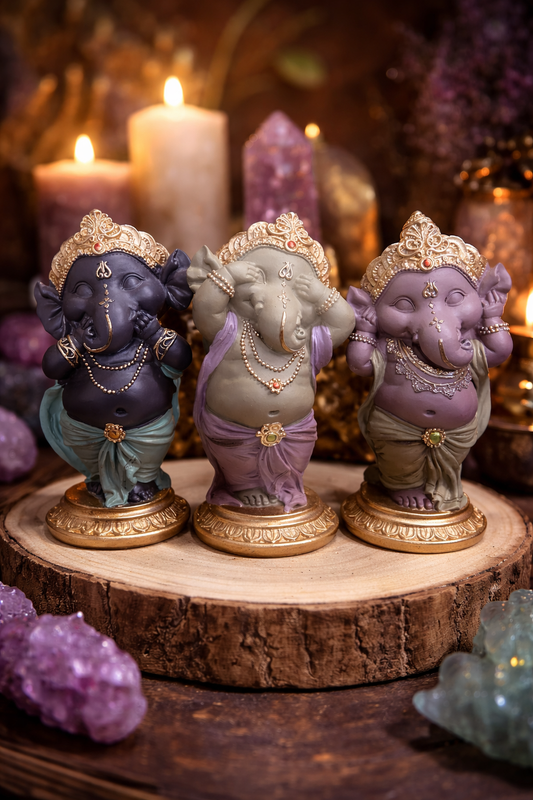 🐘 Pack 3 Ganeshitos · Sabiduría, Protección y Conciencia