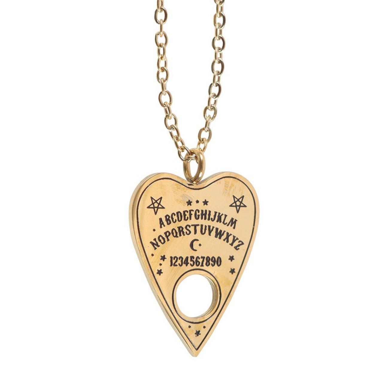 Collar Planchette Ouija con Tarjeta – Joyería Esotérica Regalo Místico