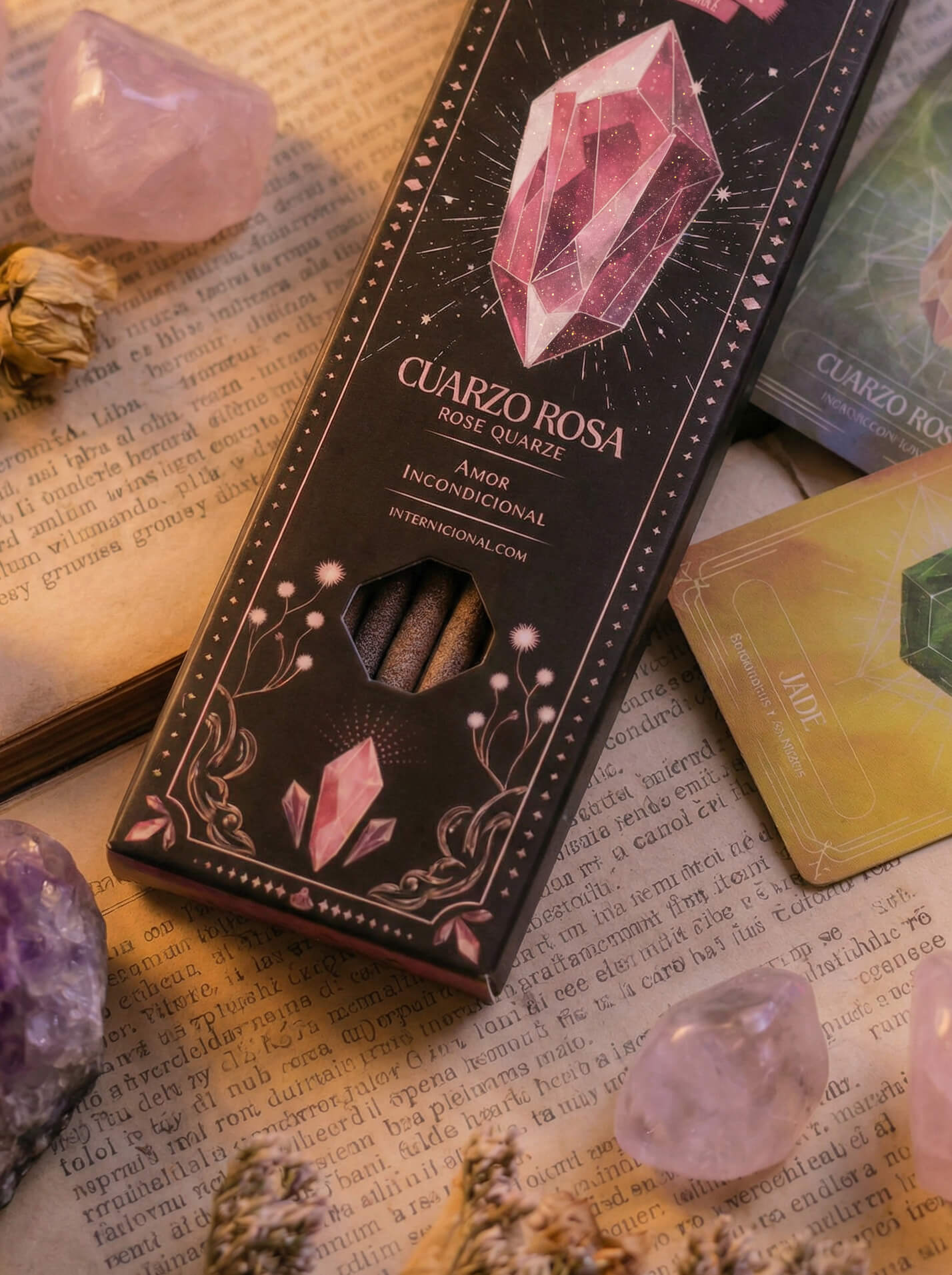 Incienso Tarot Gemas Cuarzo Rosa Sagrada Madre – Rosa Silvestre | Amor y Calma Emocional