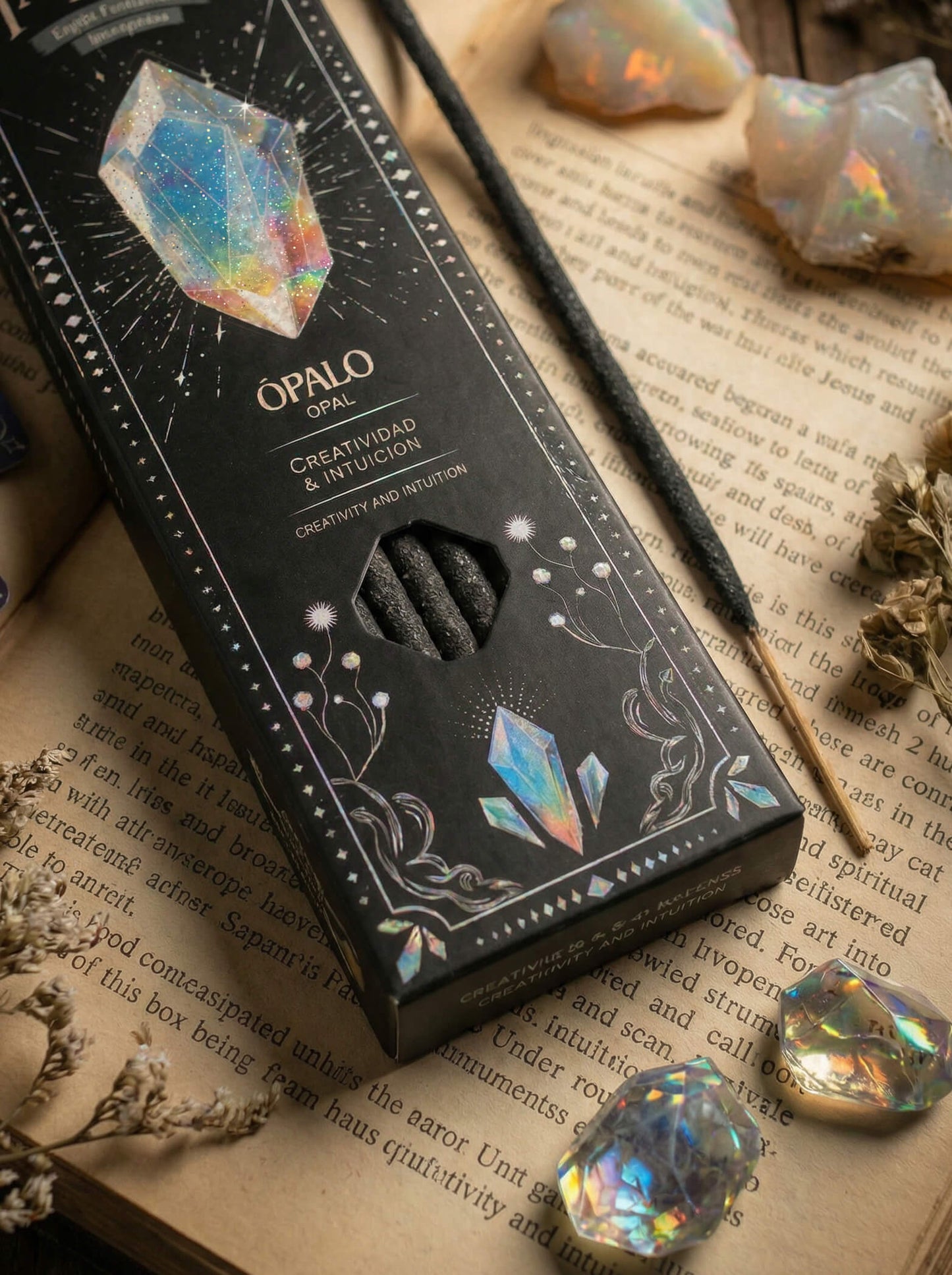 Incienso Tarot Gemas Ópalo Sagrada Madre – Olíbano y Mirra | Protección y Conexión Espiritual