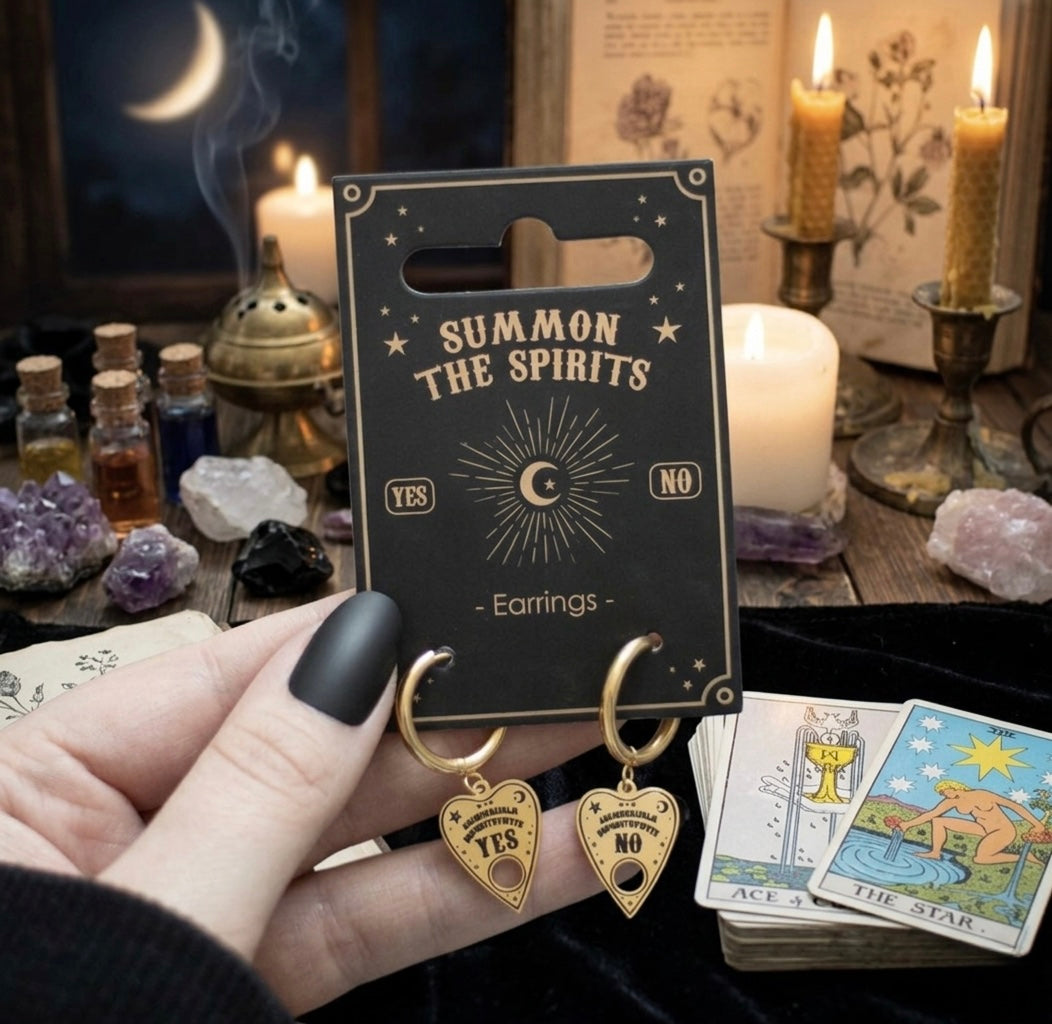 Pendientes Planchette Ouija – Joyería Esotérica Mística