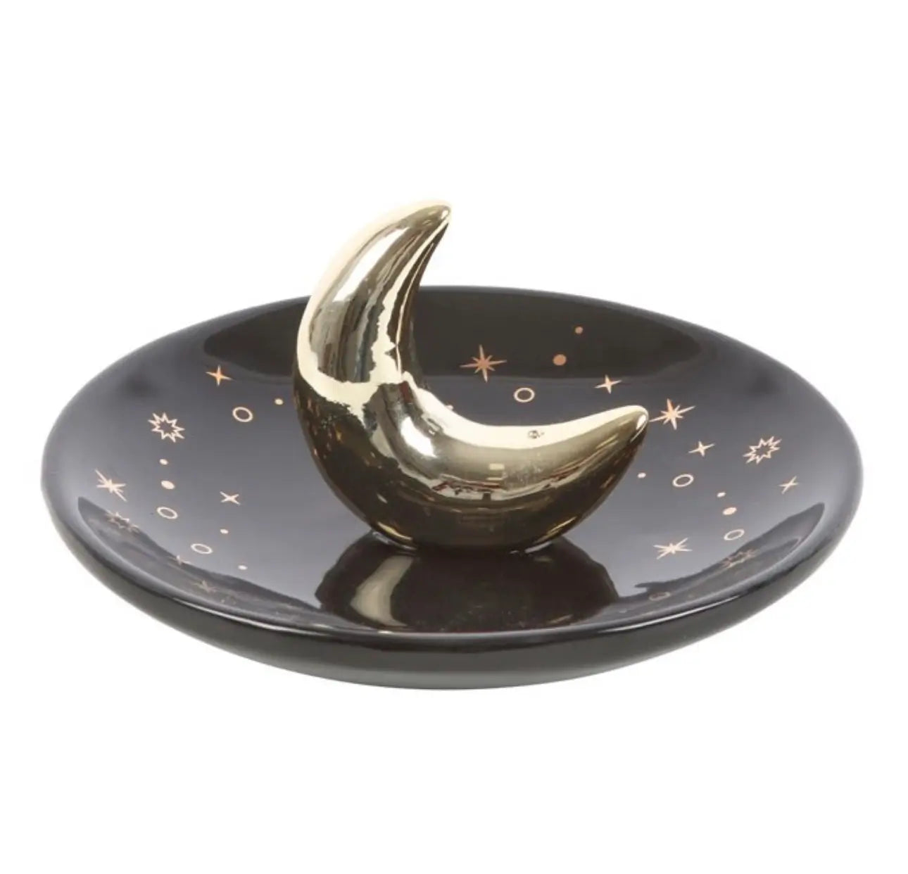 Porta Incienso Luna Creciente Dorada – Energía Lunar y Magia ✨🌙