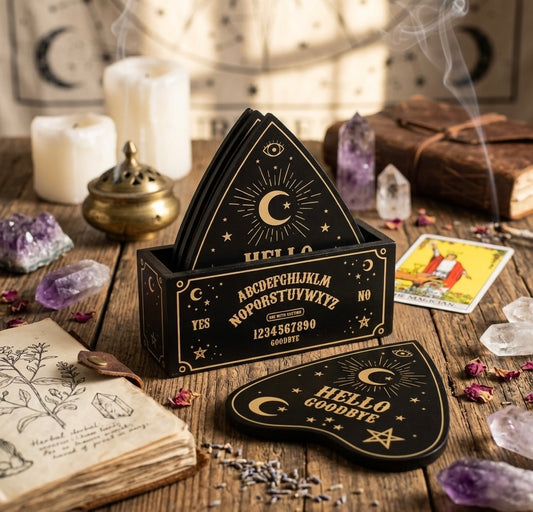 Set Posavasos Ouija Planchette | Talking Board Esotérico