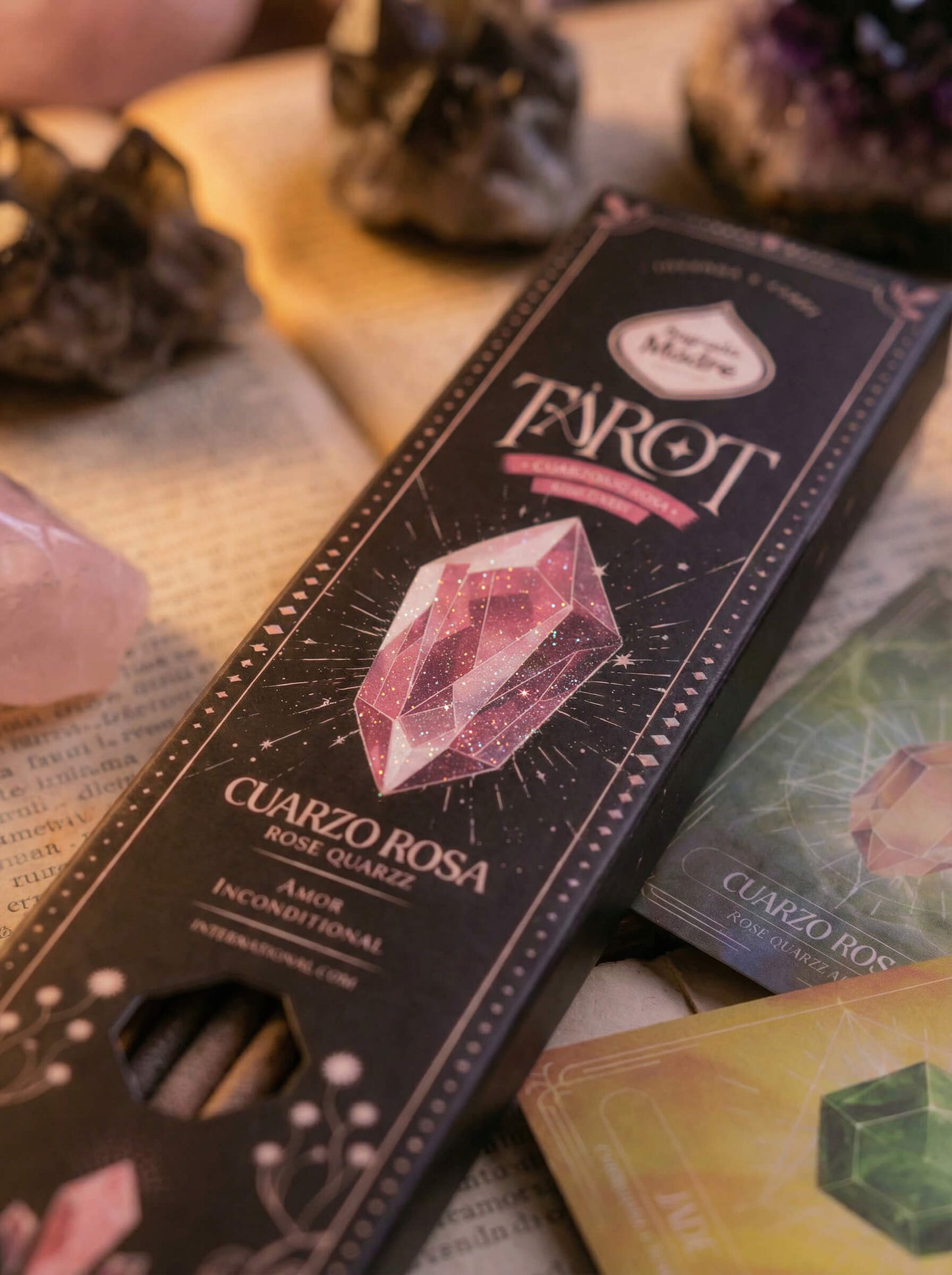 Incienso Tarot Gemas Cuarzo Rosa Sagrada Madre – Rosa Silvestre | Amor y Calma Emocional