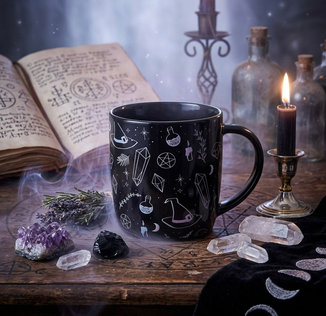Taza Crystal Witch – Diseño Mágico con Cristales | Witchy Mug