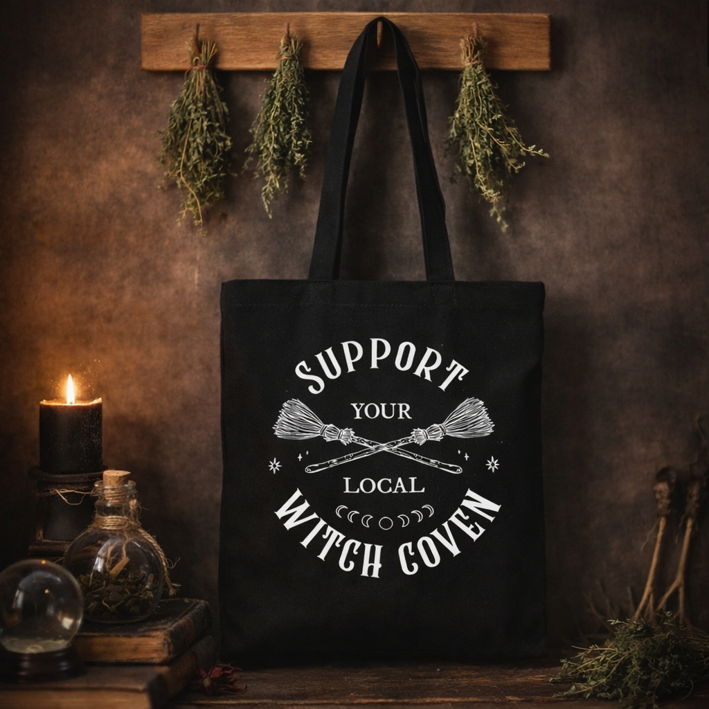 Bolsa Tote “Support Your Local Witch Coven” – Bolsa Mágica de Bruja
