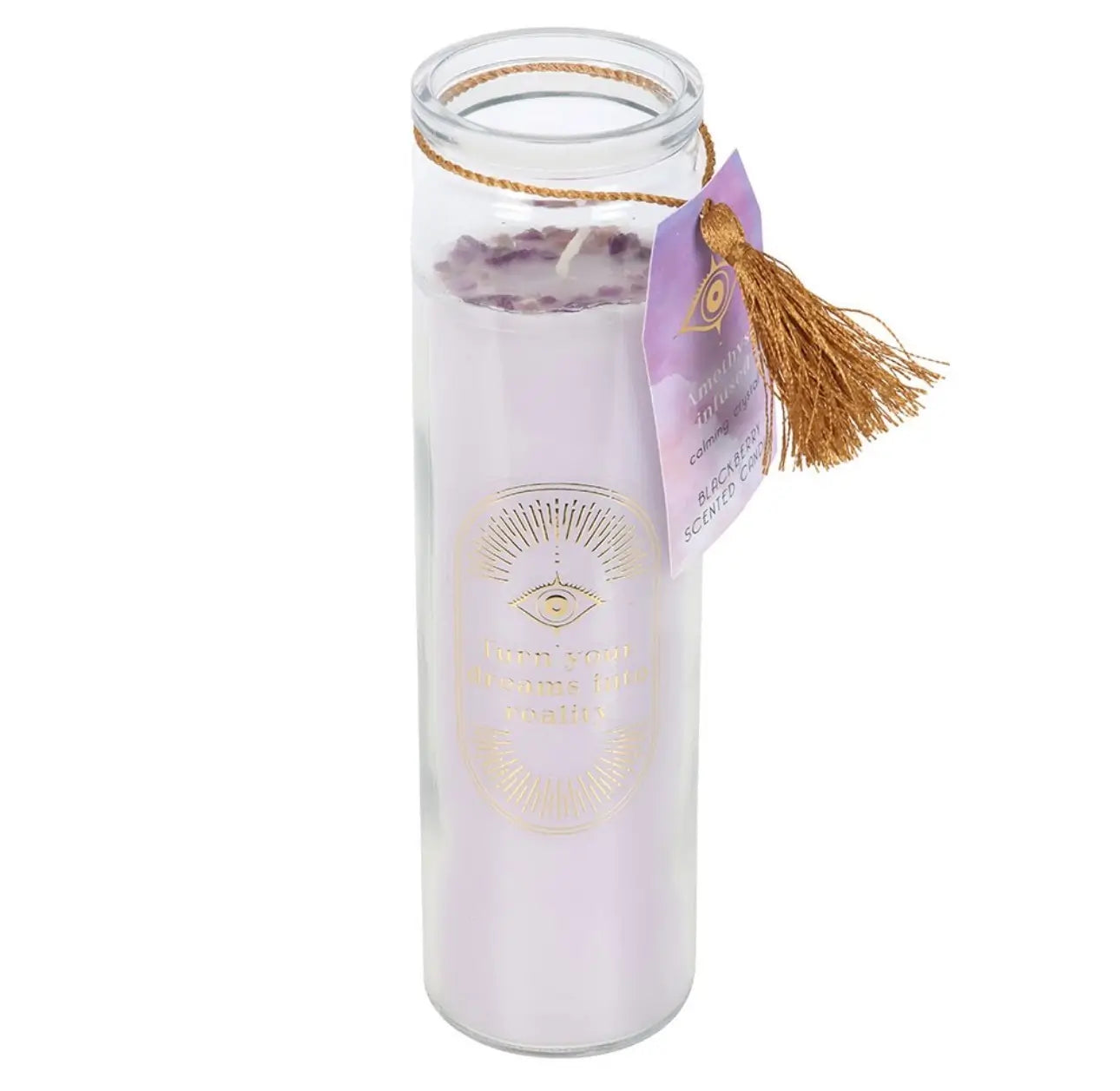 Vela Ritual Mora con Amatista – Claridad, Protección e Intuición 🔮💜