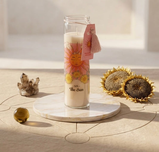Vela Ritual El Sol Pomelo Rosa – Energía, Éxito y Vitalidad ☀️✨
